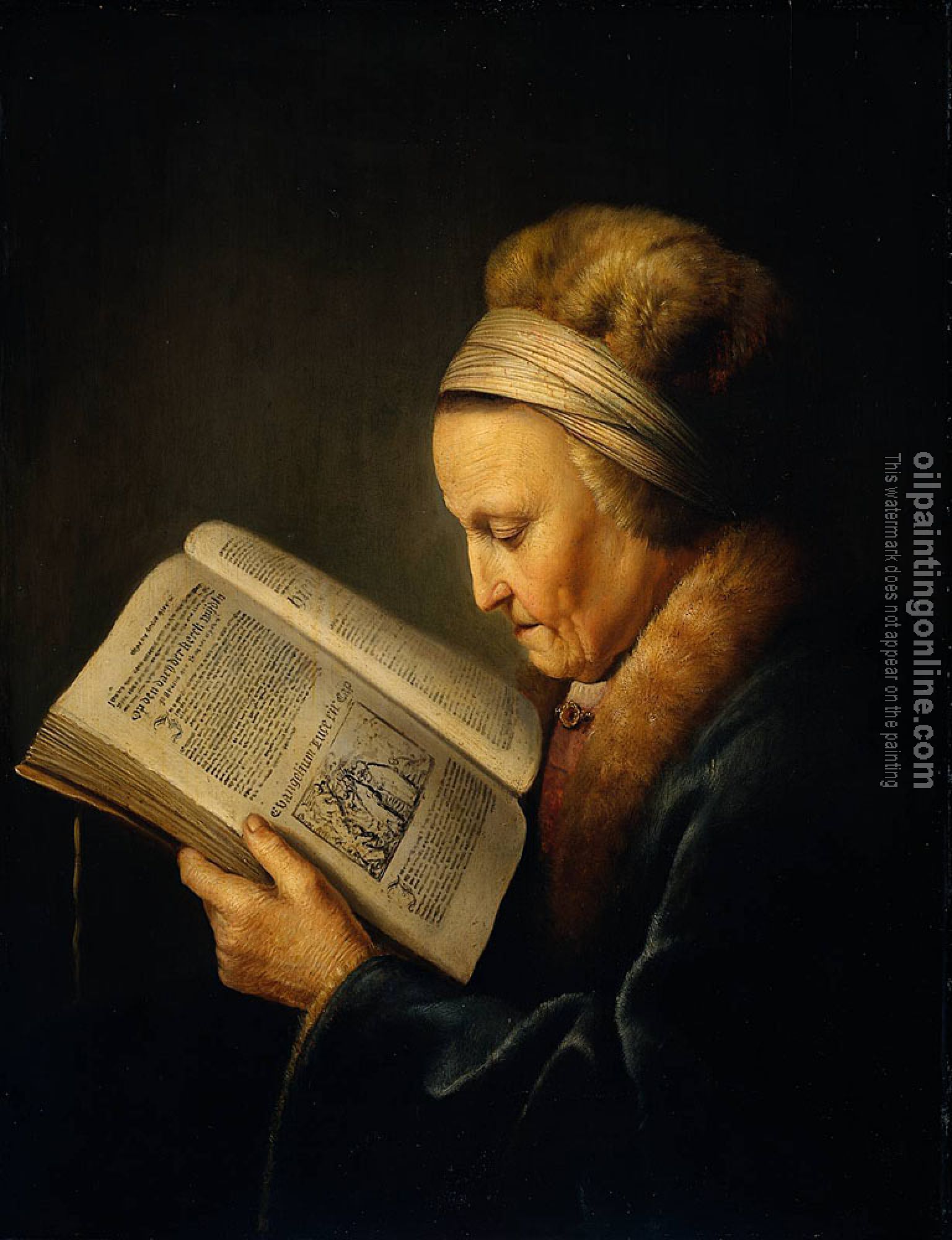Dou, Gerrit - Old Woman Reading a Lectionary
